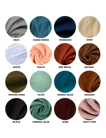 Cotton muslin / 1 meter / 100% cotton / DOUBLE GAUZE