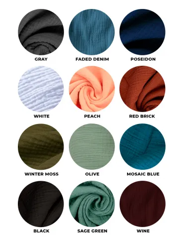 White men's muslin shirt with cord