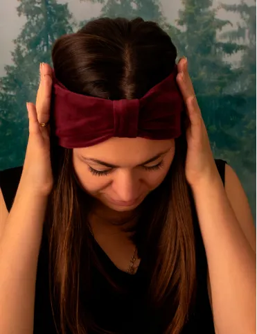 Velor headband Wine
