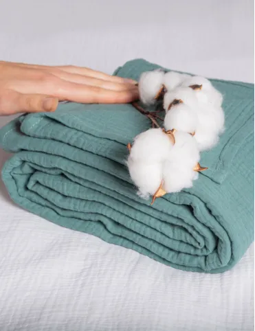 Blanket 150x200 cm cotton muslin Village