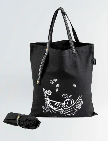 Shopping bag black Still life