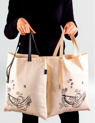 Shopping bag still life white