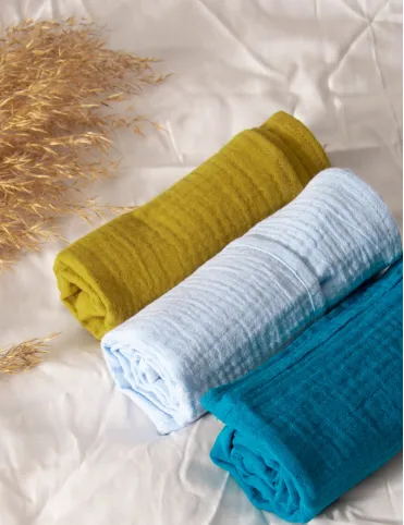 Organic cotton muslin nappy 3 unit