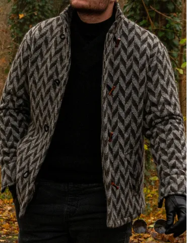 Men's Wool Jacket with Geometric Pattern | Fall-Winter | Limited Collection