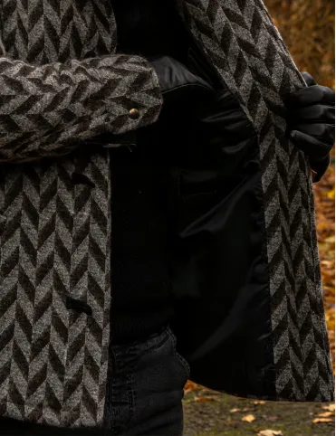 Men's Wool Jacket with Geometric Pattern | Fall-Winter | Limited Collection