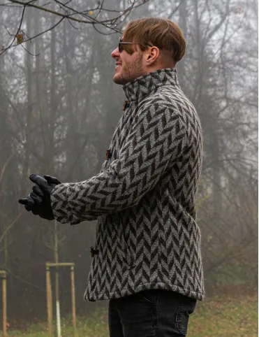Men's Wool Jacket with Geometric Pattern | Fall-Winter | Limited Collection