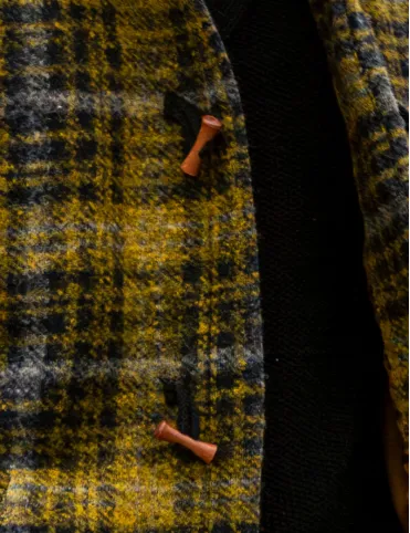 Men's Wool Jacket with Lining "Mustard Classic". Warm Shirt. Great Gift for Him
