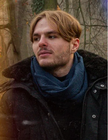 Cotton muslin infinity scarf Edward