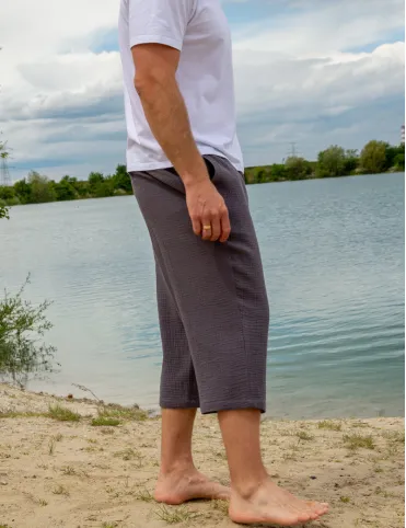 Men's long cotton shorts with excellent ventilation. A great gift for him.