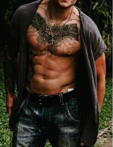 Men's boho style loose fit cardigan WIZARD