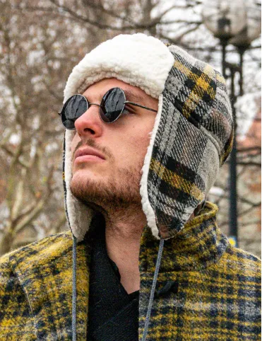 Warm woolen aviation-style earflap hat Ben