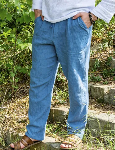 Men's Summer Cotton Muslin Trousers