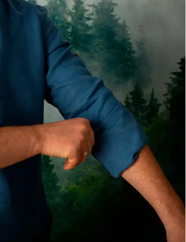 Linen shirt for men. Classic linen shirt with long sleeves and buttons. 100% dense linen. Summer shirt.