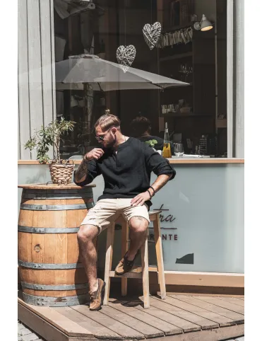 Men's muslin shirt black color