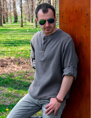 Gray Boho Style Shirt