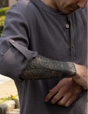 Gray Boho Style Shirt