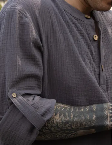 Gray Boho Style Shirt