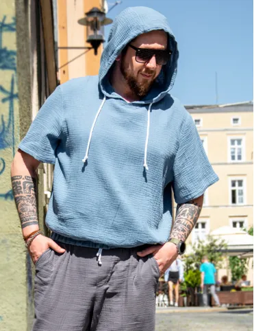 Hooded sweatshirt for men muslin