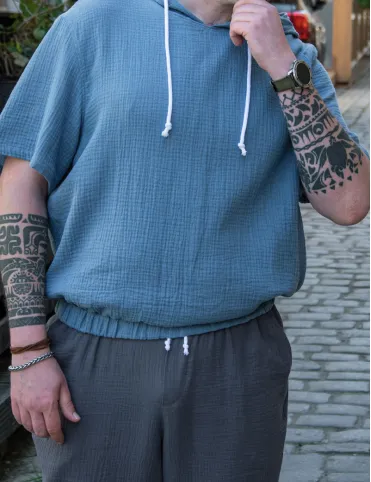 Hooded sweatshirt for men muslin