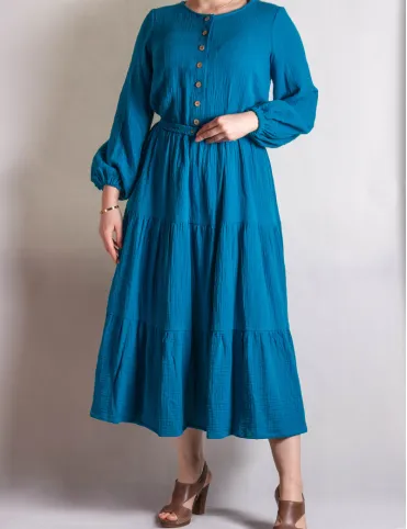 The Midi summer dress made of cotton muslin Isabella