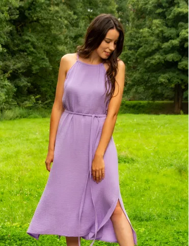 Lavender muslin women's rustic dress Emili