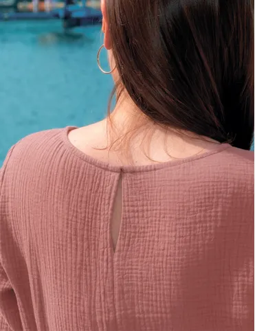 Long Dress Muslin with Elasticated Waist Sandra