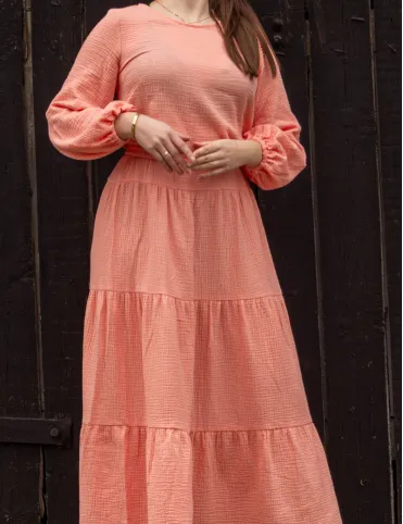 Women's cotton muslin maxi dress for summer Sandra