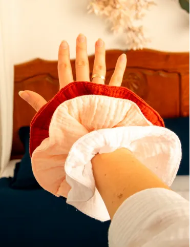 SPA Set of cotton hair elastics 3 pcs