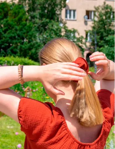 Muslin hair elastic band 2 pcs