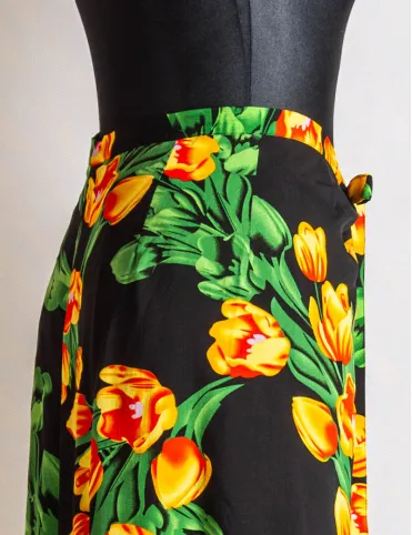 Women's wrap pants, size S-L, 100% viscose, Palazzo pants Niederlande