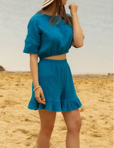 Women's comfortable summer top with elbow sleeve Eva