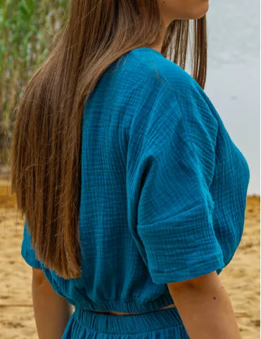 Women's comfortable summer top with elbow sleeve Eva