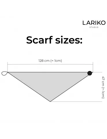 Men’s cotton triangle scarf with wooden button Ashton